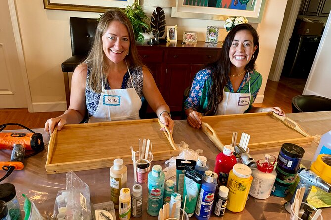 Epoxy Resin Cheese Board Art Class - What You Make: Ocean Cheese Board, Mini Practice Piece, and Extra Boards