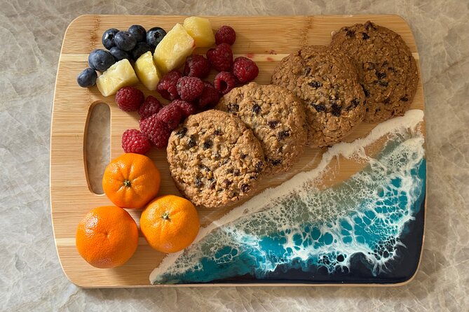 Epoxy Resin Cheese Board Art Class - Logistics That Actually Matter: 1.5 Hours Now, Pickup the Next Day