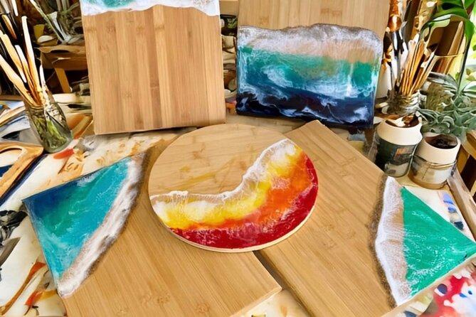 Epoxy Resin Cheese Board Art Class - Small Group Energy at Yulia Maui Art