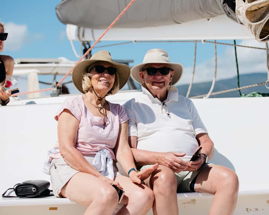 From Ma'alaea: 'Alihilani Sunset Sail Catamaran Tour - Wildlife spotting: dolphins, seabirds, and winter humpback odds