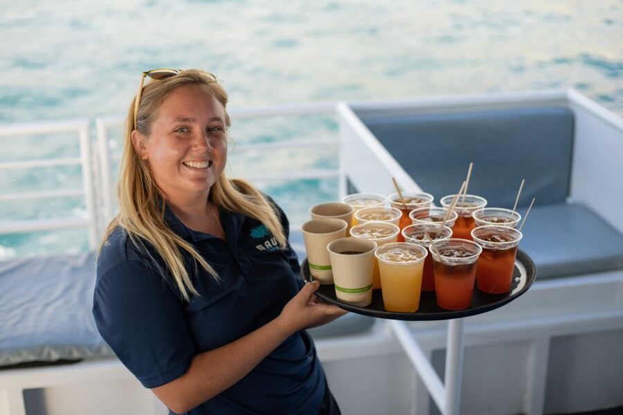 From Ma'alaea: Sunset Dinner Cruise Aboard the Quicksilver - The two-deck catamaran experience: where you’ll see the sunset best