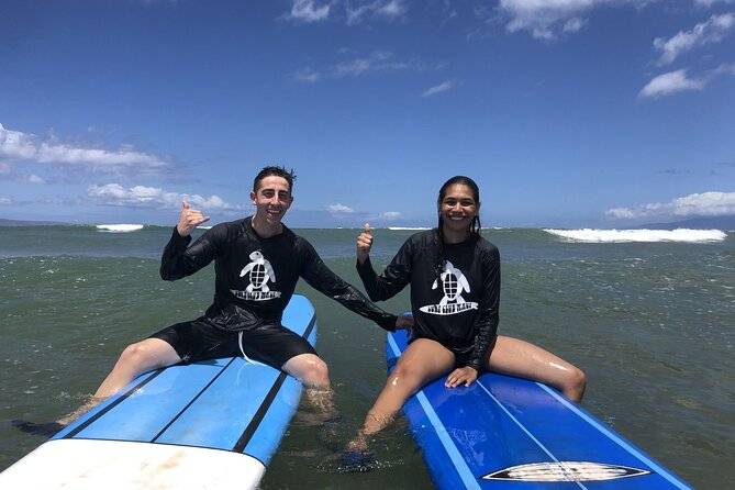 Group Surf Lesson at Kalama Beach in Kihei - In the Water at Kalama Beach: Gentle Waves and Real-Time Coaching