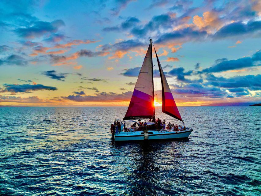 Maalaea Harbor: Sunset Sail on a Charming Hawaiin Catamaran - Whale watching in Dec to Apr, plus dolphins and sea life
