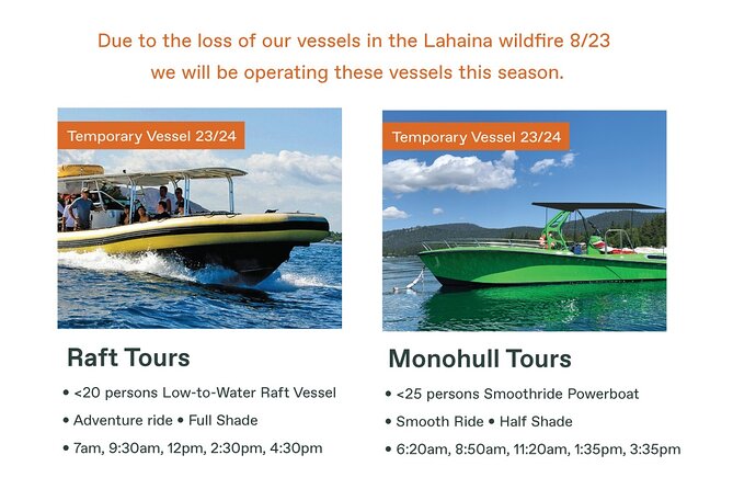 Maui Eco-Raft Tour: Eye-Level Whale or Dolphin Watching - Lahaina - The 2.5 hour flow: Front Street to Maui waters, then back