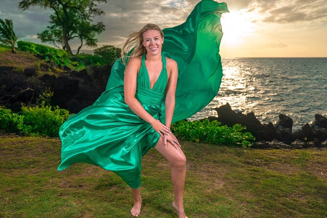 Maui Flying Dress Photoshoot Experience - Sunset photoshoot flow: what you do in each phase