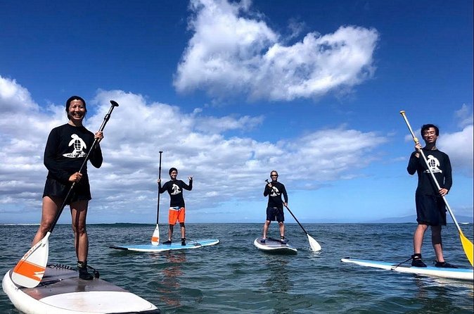 Semi Private Stand Up Paddle Boarding (SUP) Class at Kalama Beach in Kihei - The on-land lesson: safety rules and the basics you actually need