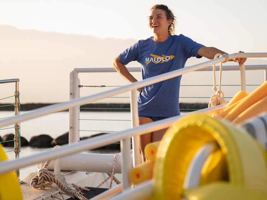 South Maui: Snorkel to Coral Gardens or Molokini Crater - Getting aboard Malolo: safety, whale time, and the first cruise stretch