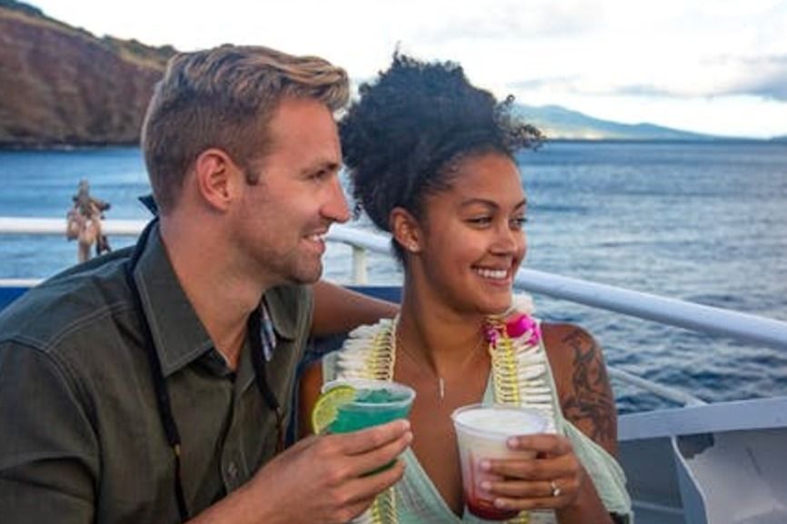 South Maui: Sunset Cruise with 4-Course Dinner and Drinks - From Maui Harbor check-in to catamaran dinner mode