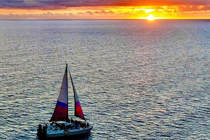 Sunset Sailing on a Floating Tiki Bar Charming Hawaiian Catamaran - Your 4:30 pm start from Maalaea, what the timing does for you