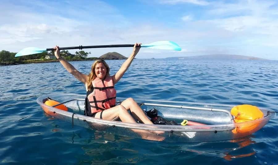 Turtle Town, Makena; Clear Bottom Kayak and Snorkel Tour - The second kayak stretch: more chances to spot wildlife